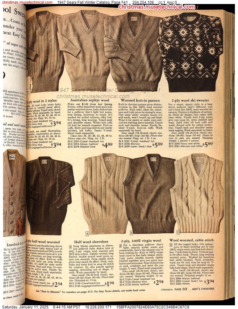 1947 Sears Fall Winter Catalog, Page 541