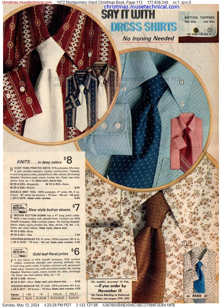 1972 Montgomery Ward Christmas Book, Page 113