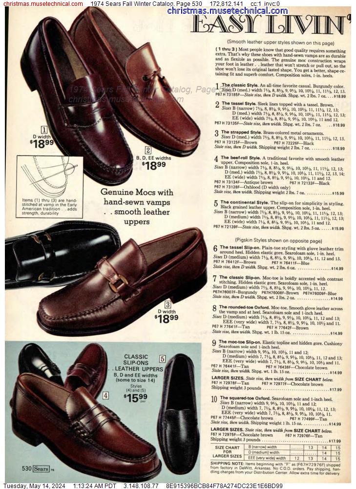 1974 Sears Fall Winter Catalog, Page 530