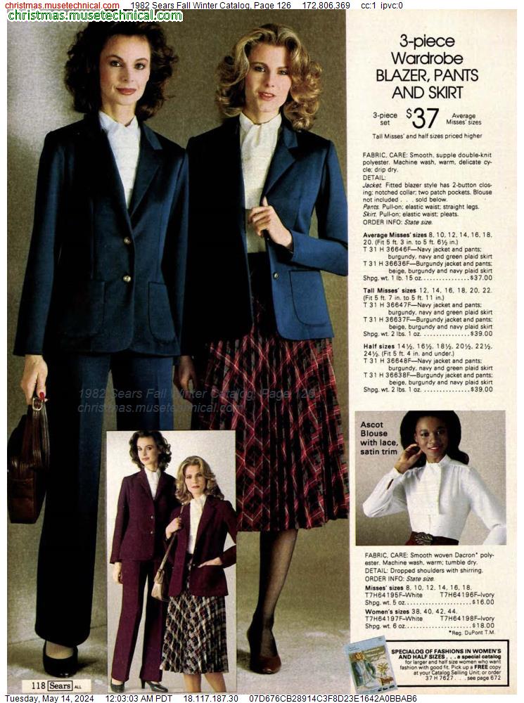1982 Sears Fall Winter Catalog, Page 126 - Catalogs & Wishbooks