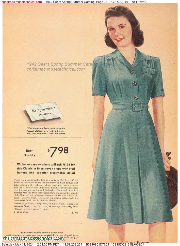 1942 Sears Spring Summer Catalog, Page 31