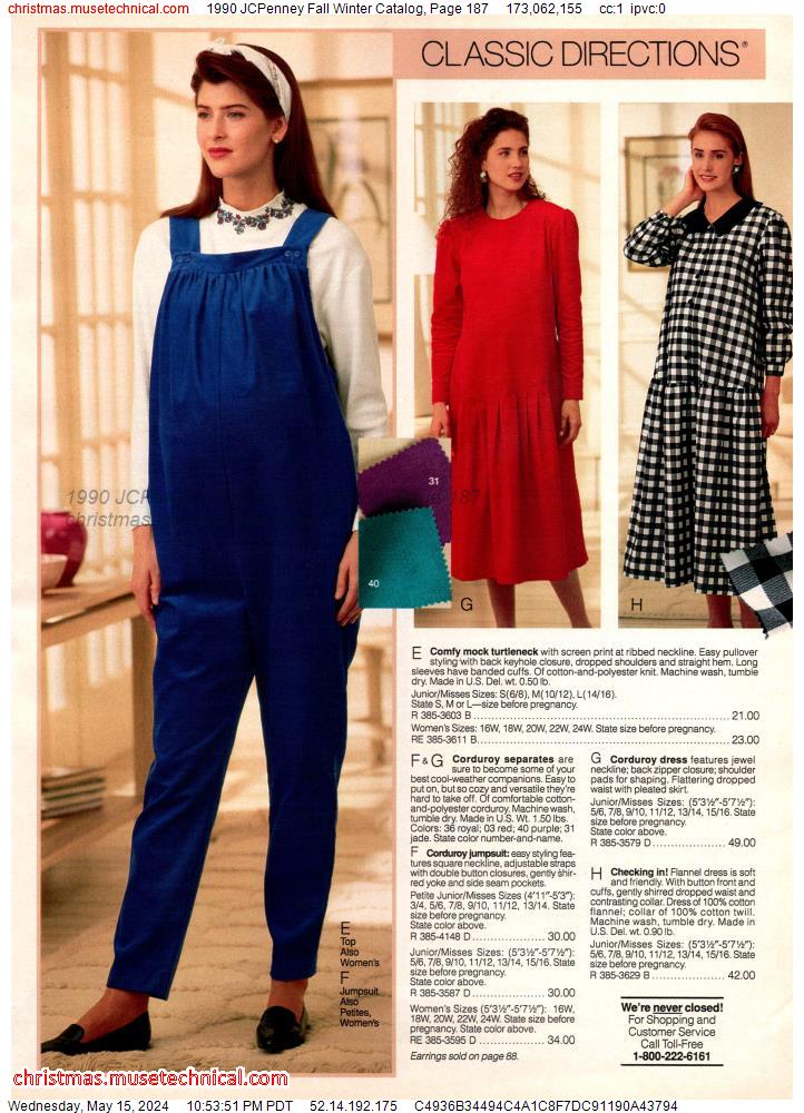 1990 JCPenney Fall Winter Catalog, Page 187