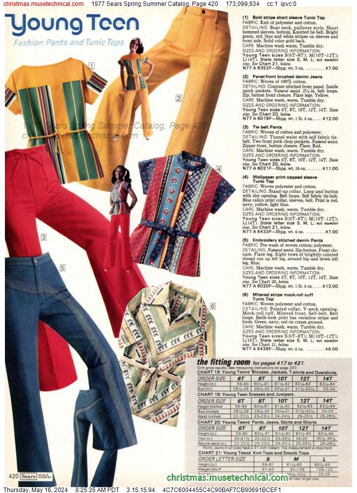 1977 Sears Spring Summer Catalog, Page 420