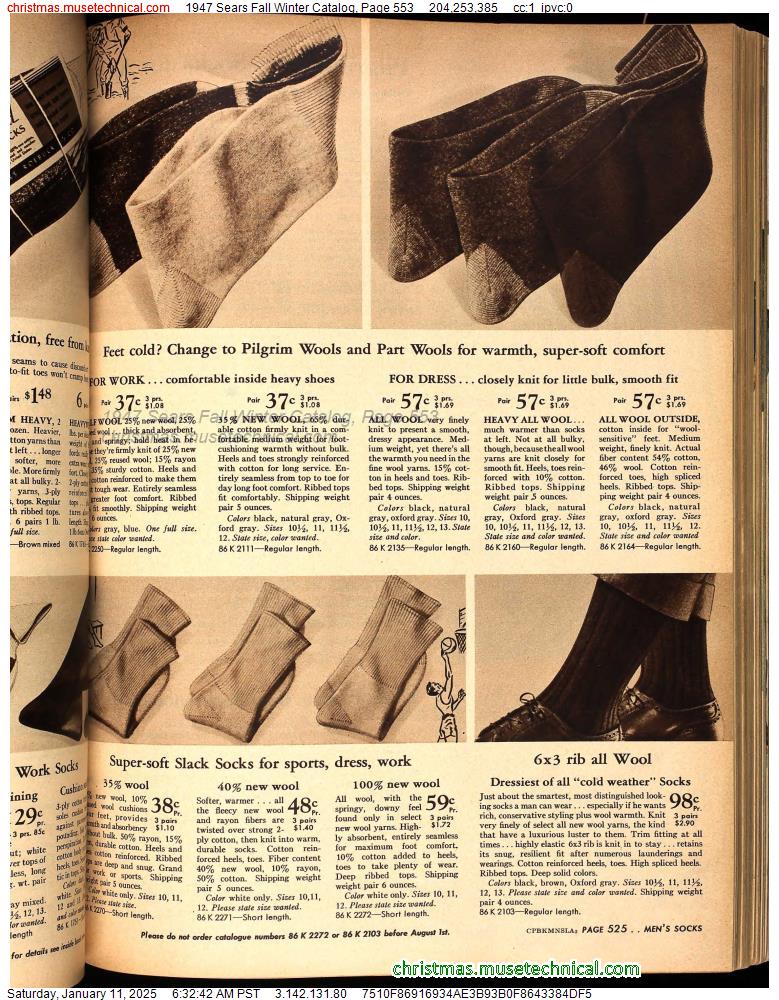 1947 Sears Fall Winter Catalog, Page 553