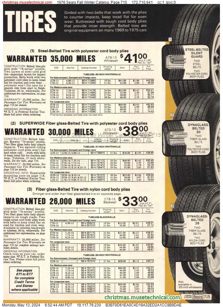 1976 Sears Fall Winter Catalog, Page 715