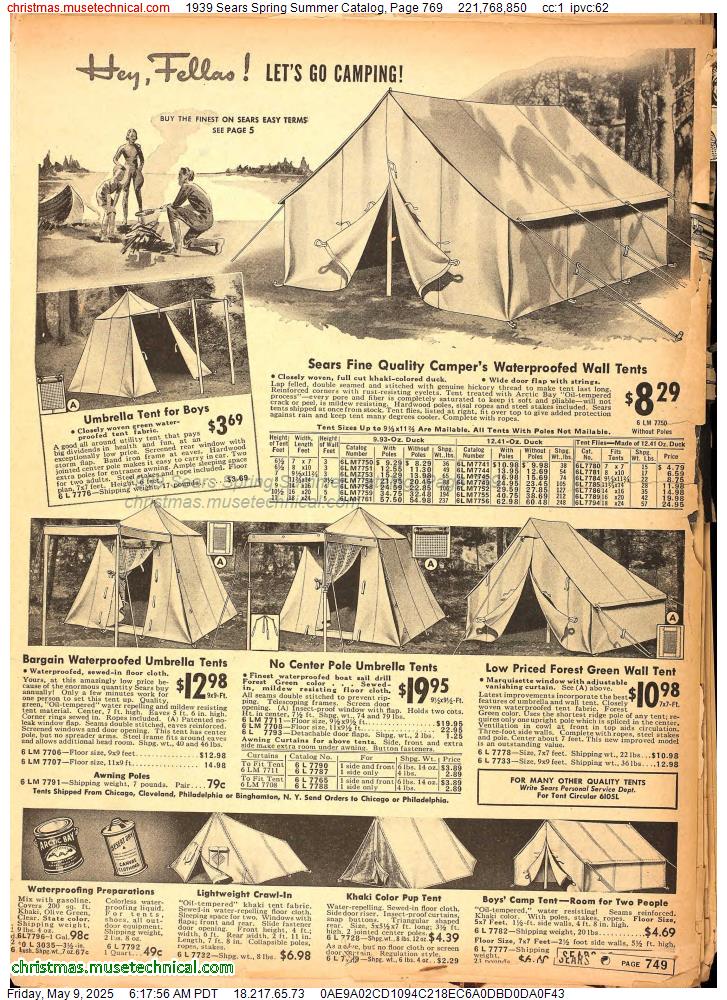 1939 Sears Spring Summer Catalog, Page 769