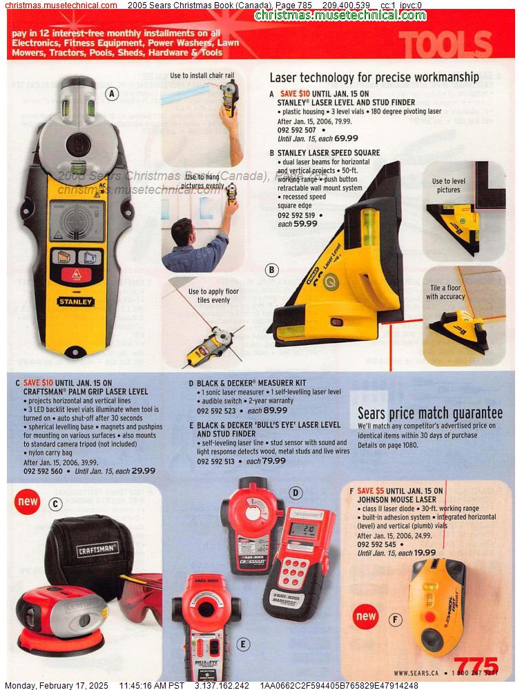 2005 Sears Christmas Book (Canada), Page 785