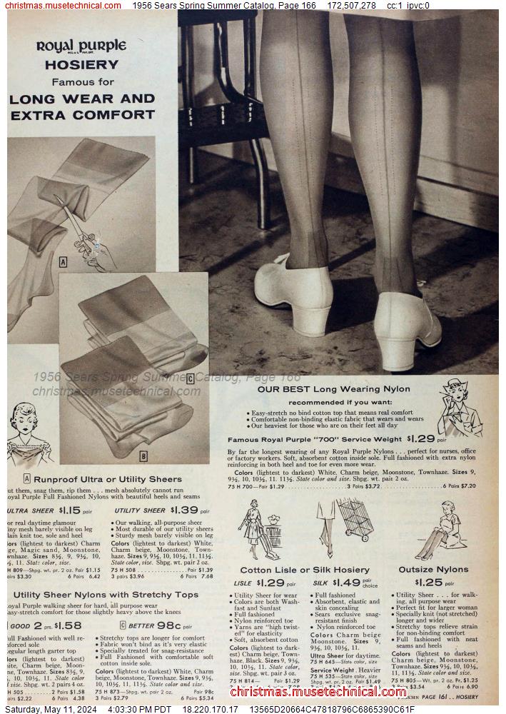 1956 Sears Spring Summer Catalog, Page 166