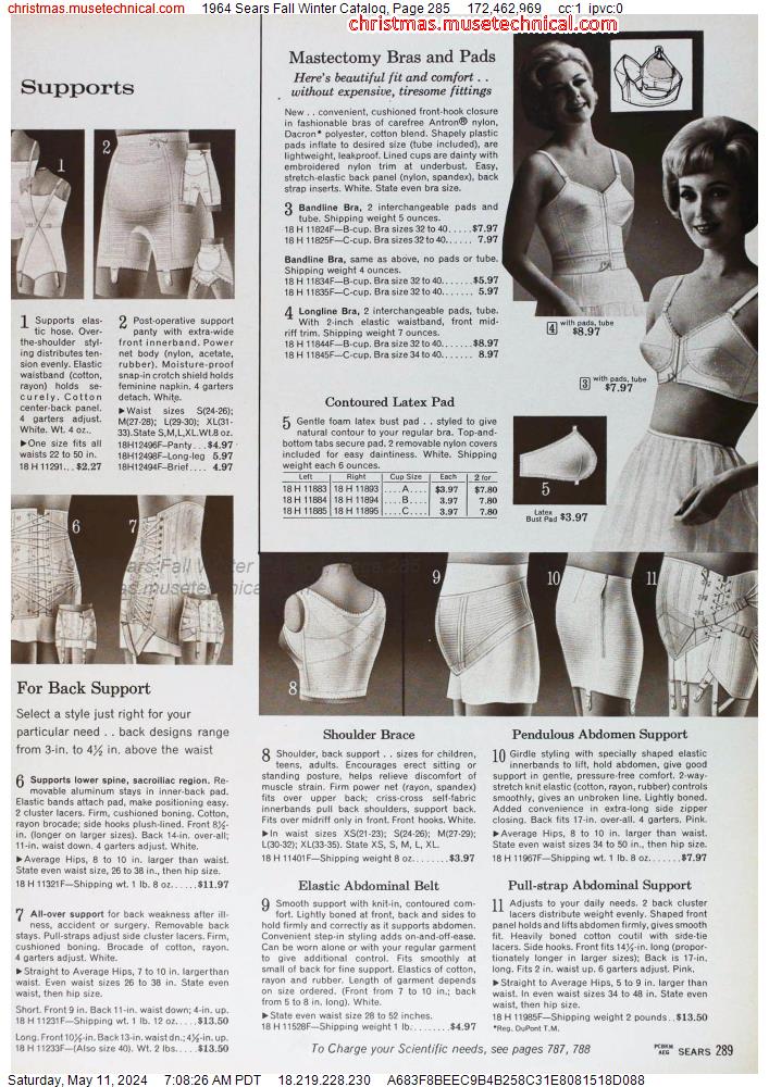 1964 Sears Fall Winter Catalog, Page 285