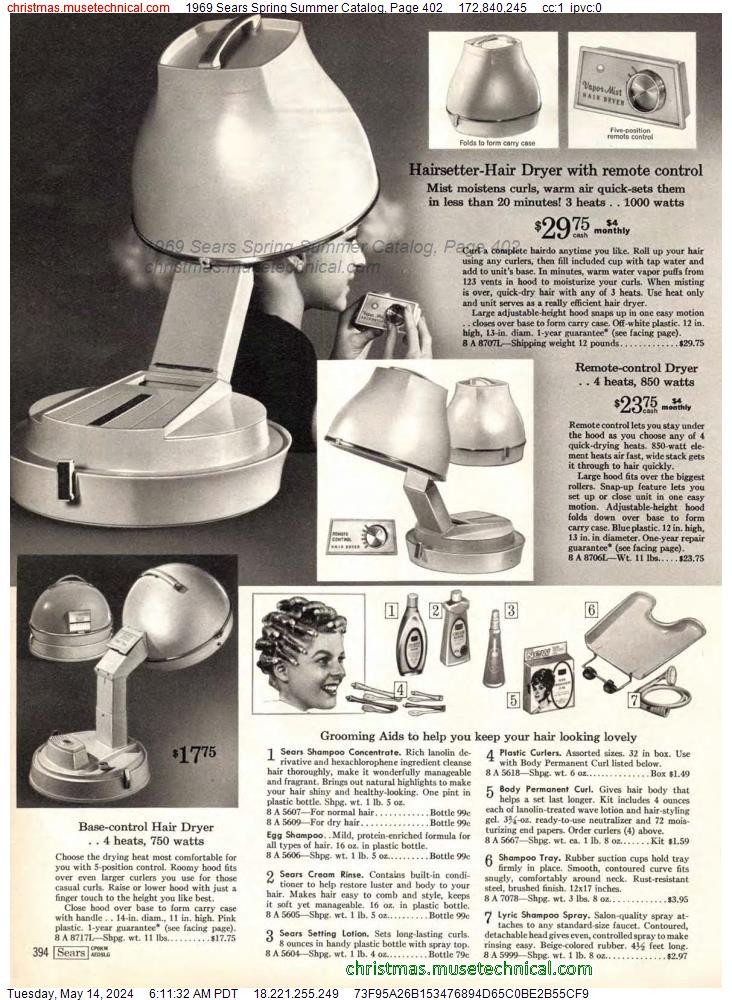 1969 Sears Spring Summer Catalog, Page 402