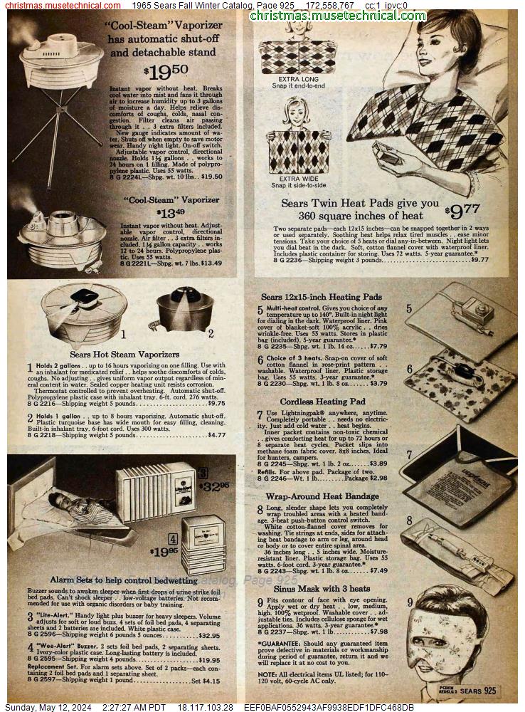 1965 Sears Fall Winter Catalog, Page 925