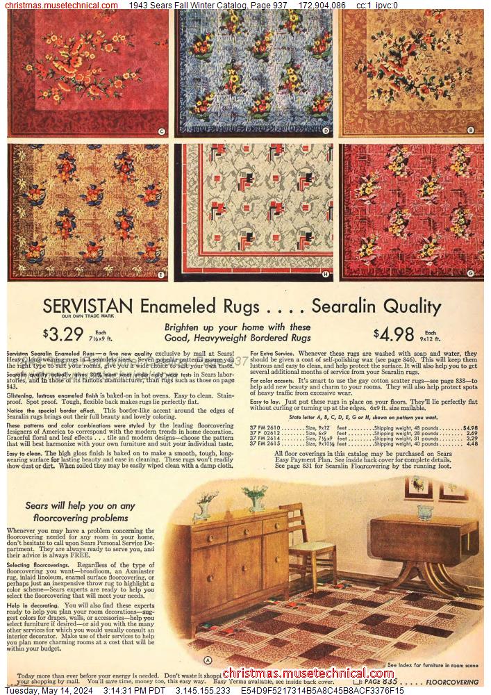 1943 Sears Fall Winter Catalog, Page 937
