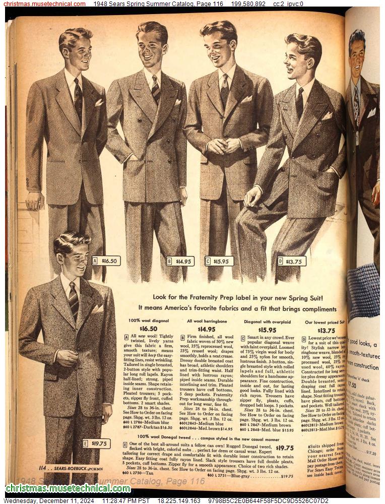 1948 Sears Spring Summer Catalog, Page 116