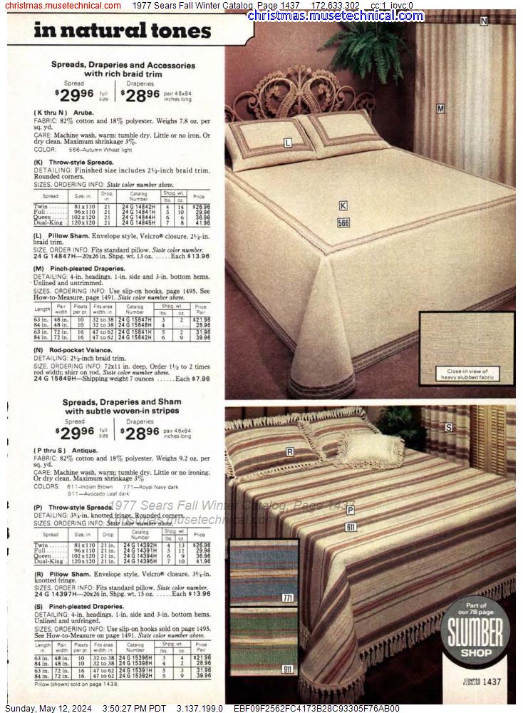 1977 Sears Fall Winter Catalog, Page 1437