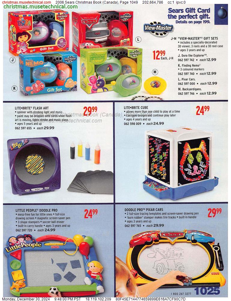 2006 Sears Christmas Book (Canada), Page 1049