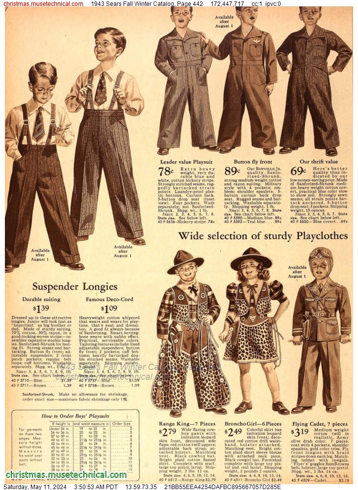 1943 Sears Fall Winter Catalog, Page 442