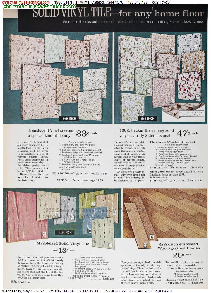 1966 Sears Fall Winter Catalog, Page 1576
