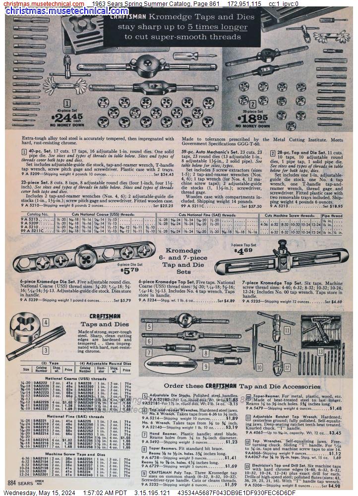 1963 Sears Spring Summer Catalog, Page 861
