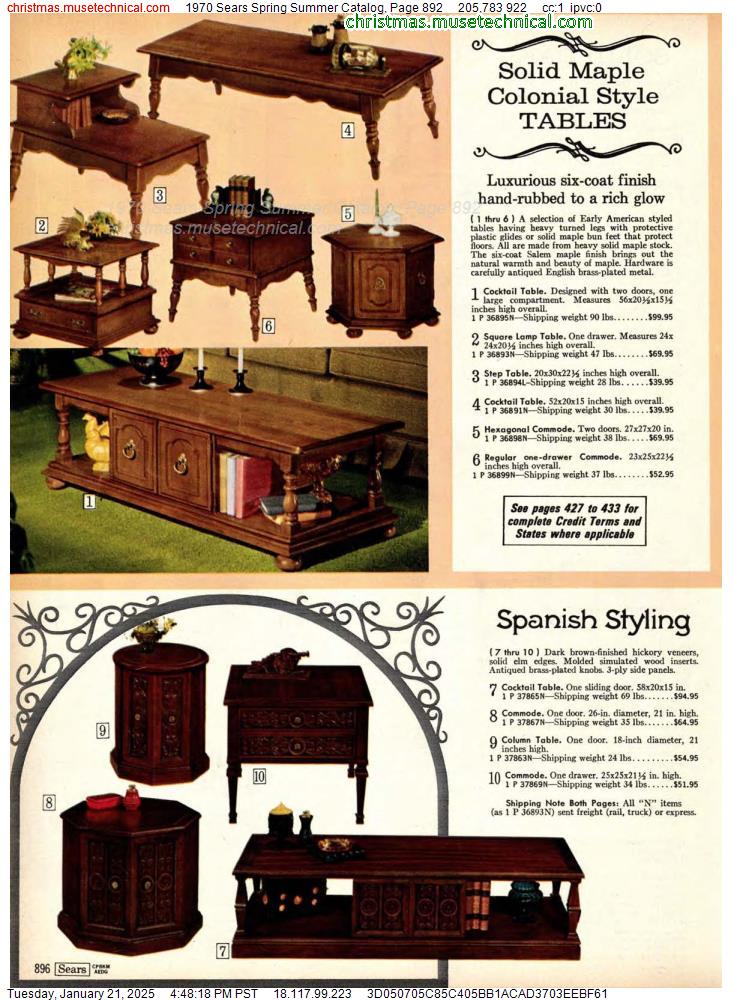 1970 Sears Spring Summer Catalog, Page 892