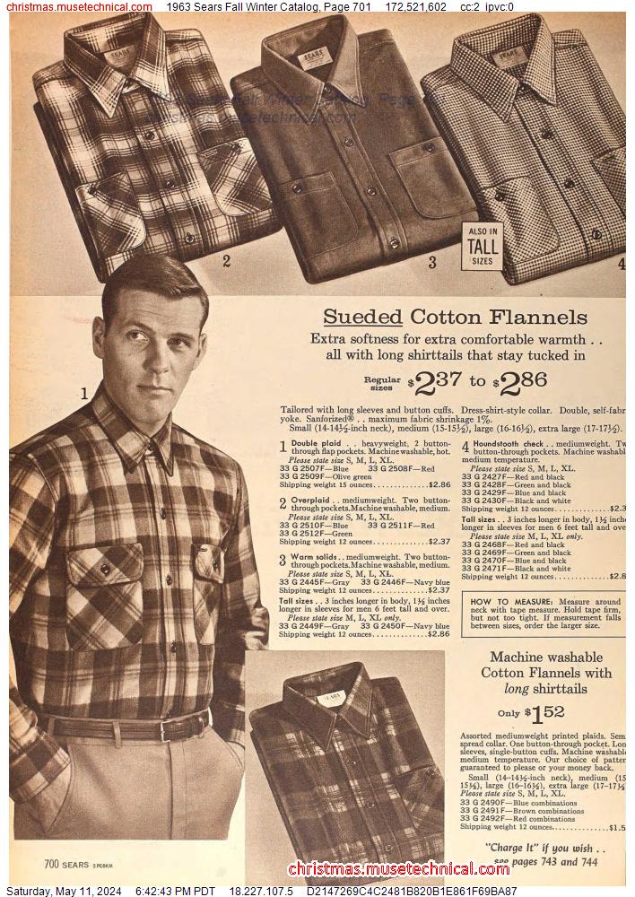 1963 Sears Fall Winter Catalog, Page 701