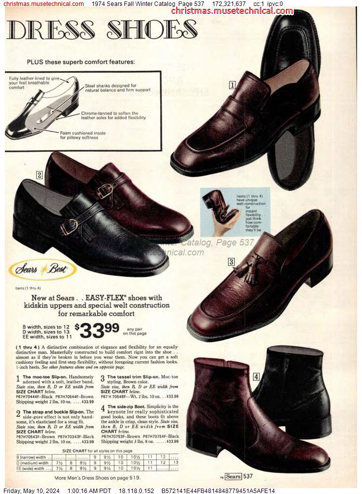 1974 Sears Fall Winter Catalog, Page 537