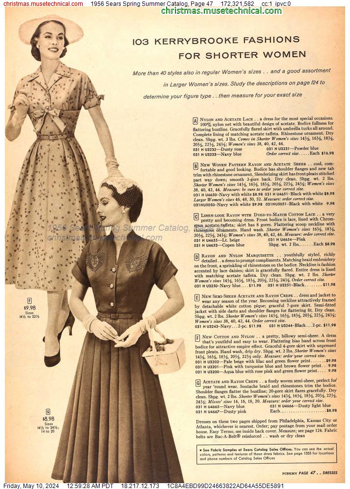 1956 Sears Spring Summer Catalog, Page 47