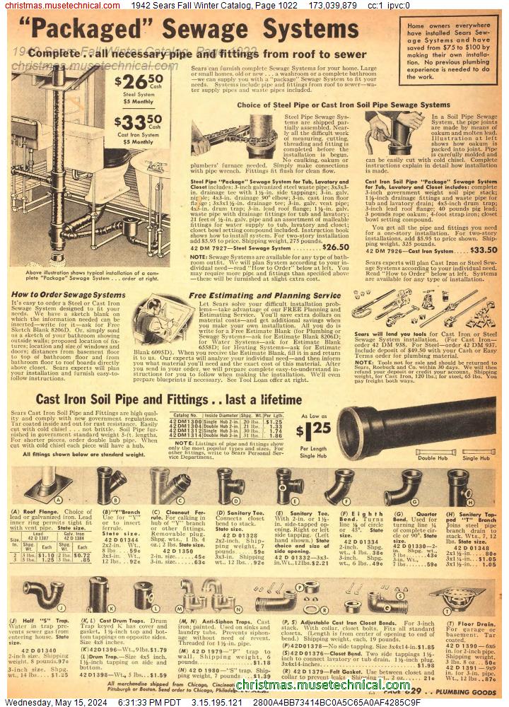 1942 Sears Fall Winter Catalog, Page 1022