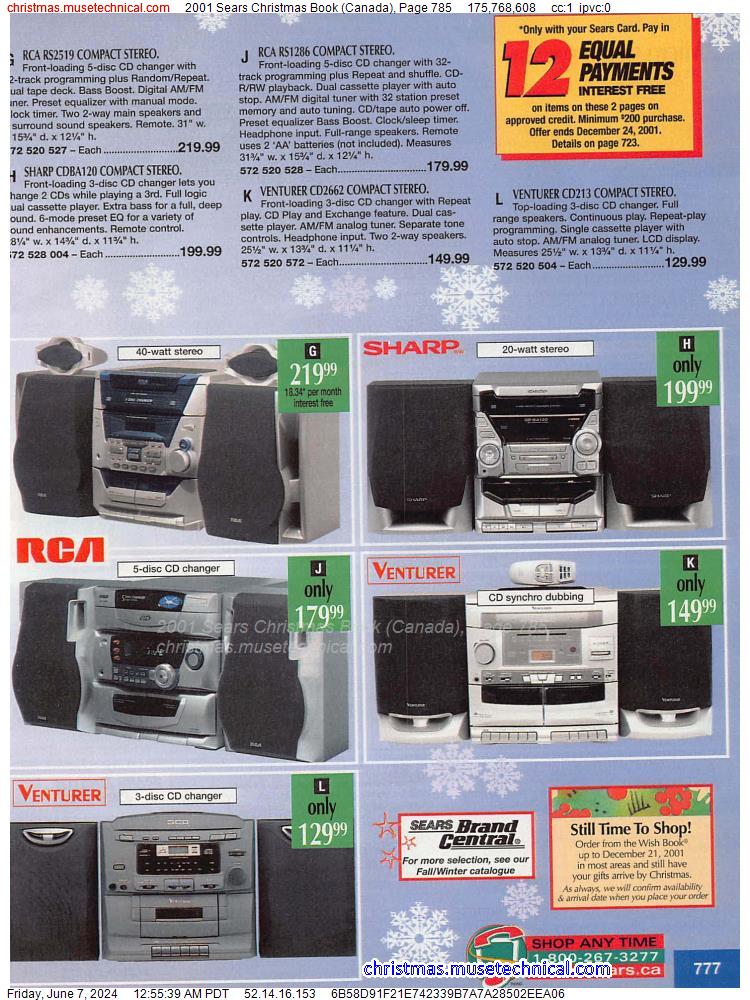 2001 Sears Christmas Book (Canada), Page 785