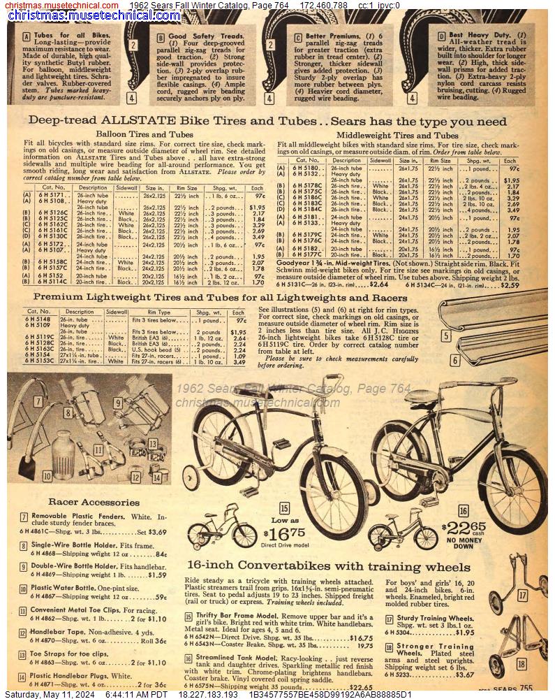 1962 Sears Fall Winter Catalog, Page 764