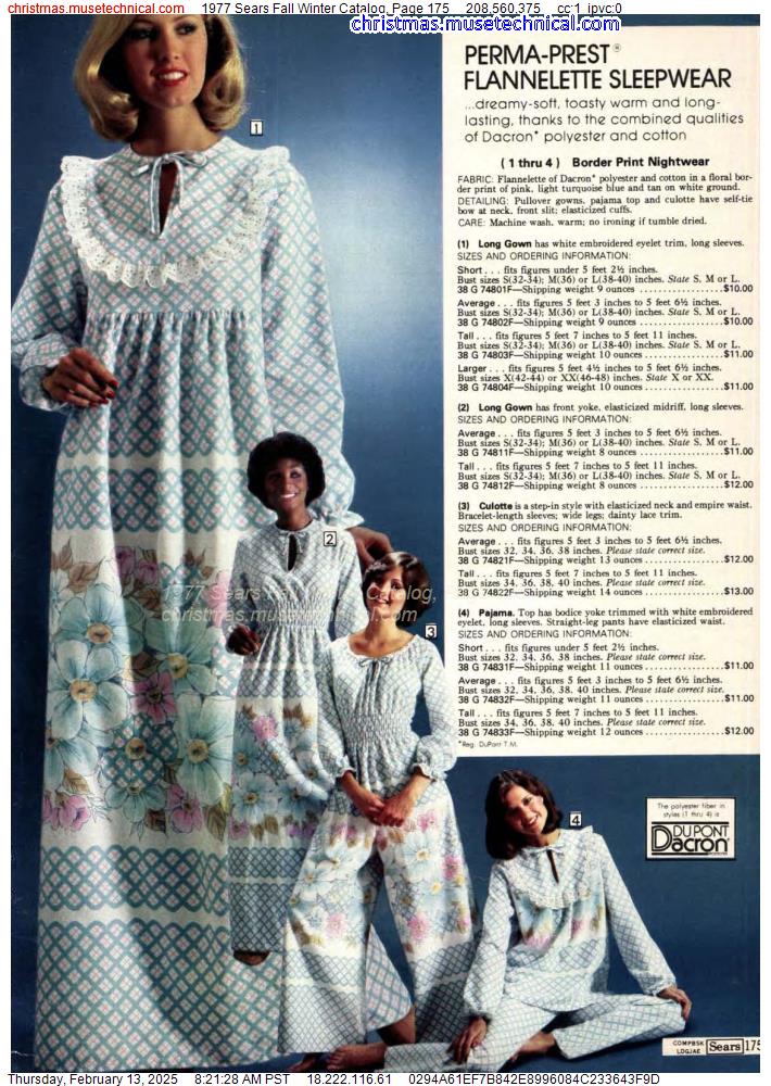 1977 Sears Fall Winter Catalog, Page 175