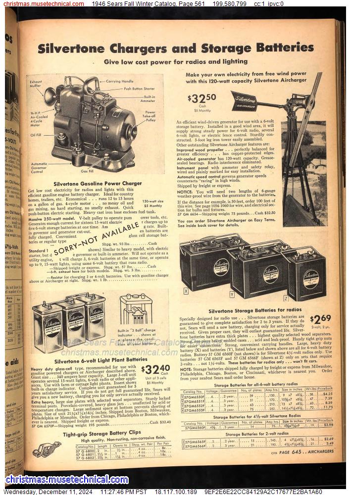 1946 Sears Fall Winter Catalog, Page 561