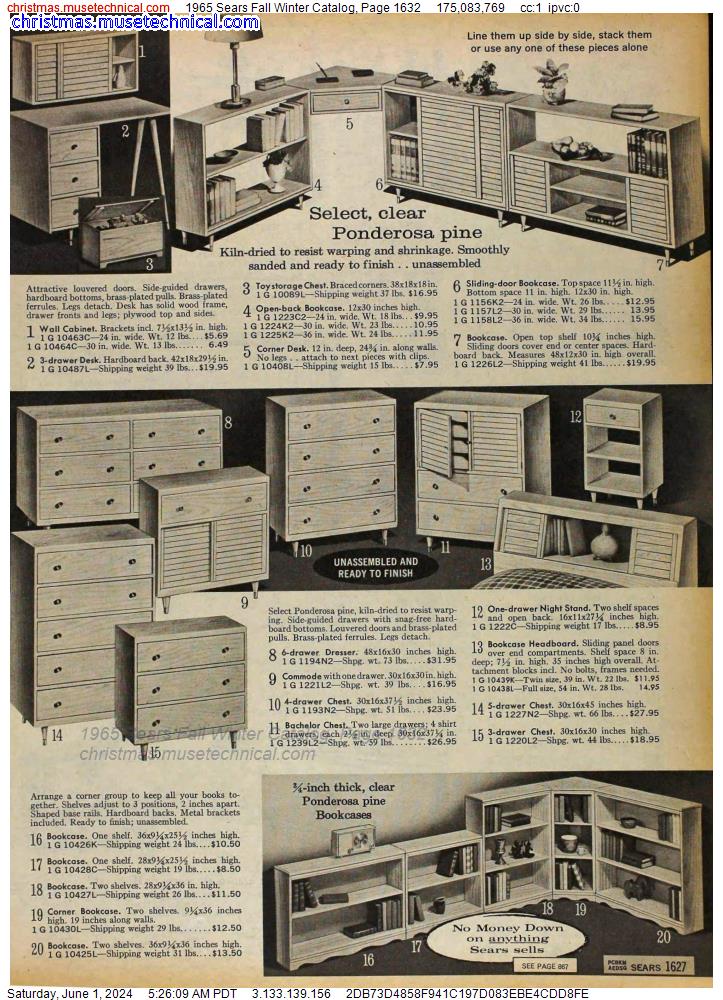 1965 Sears Fall Winter Catalog, Page 1632