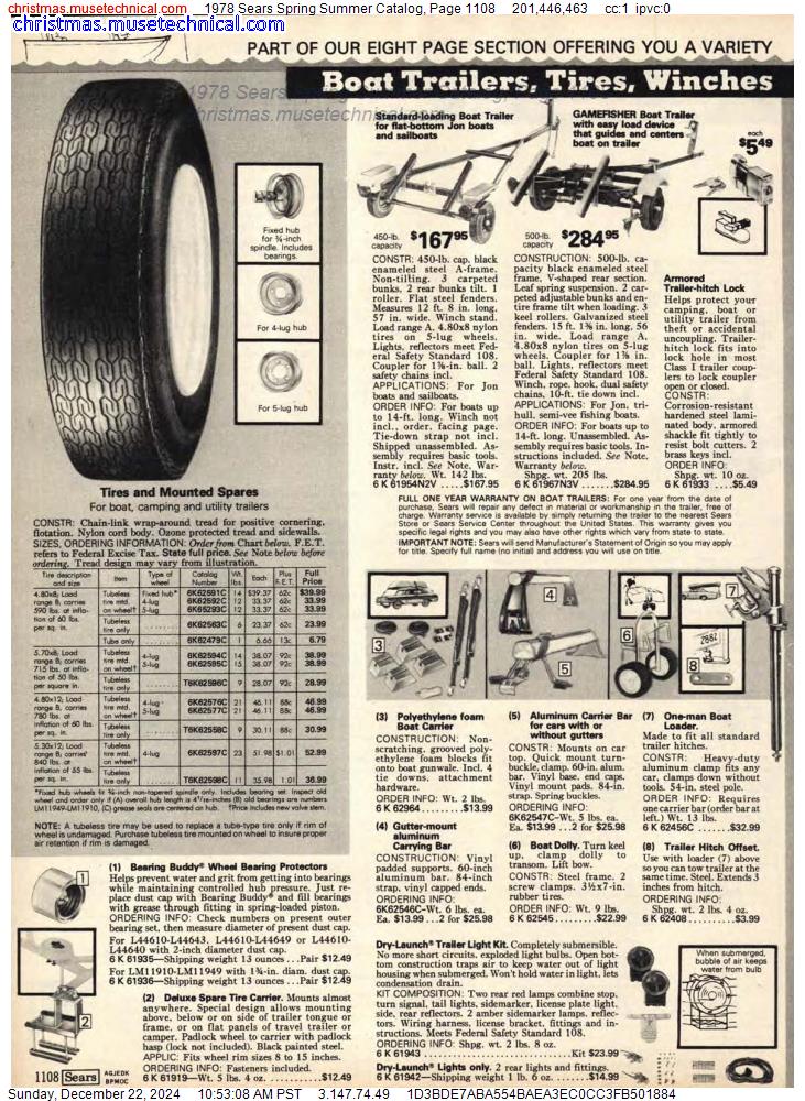 1978 Sears Spring Summer Catalog, Page 1108