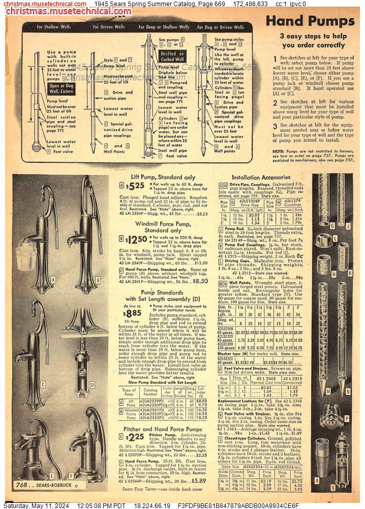1945 Sears Spring Summer Catalog, Page 669