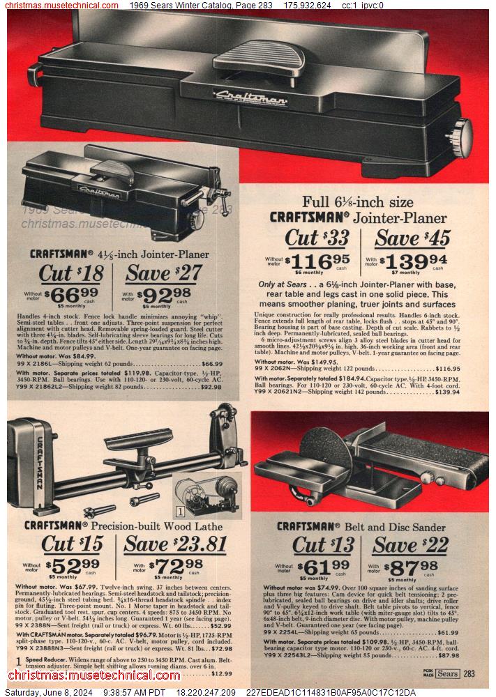 1969 Sears Winter Catalog, Page 283