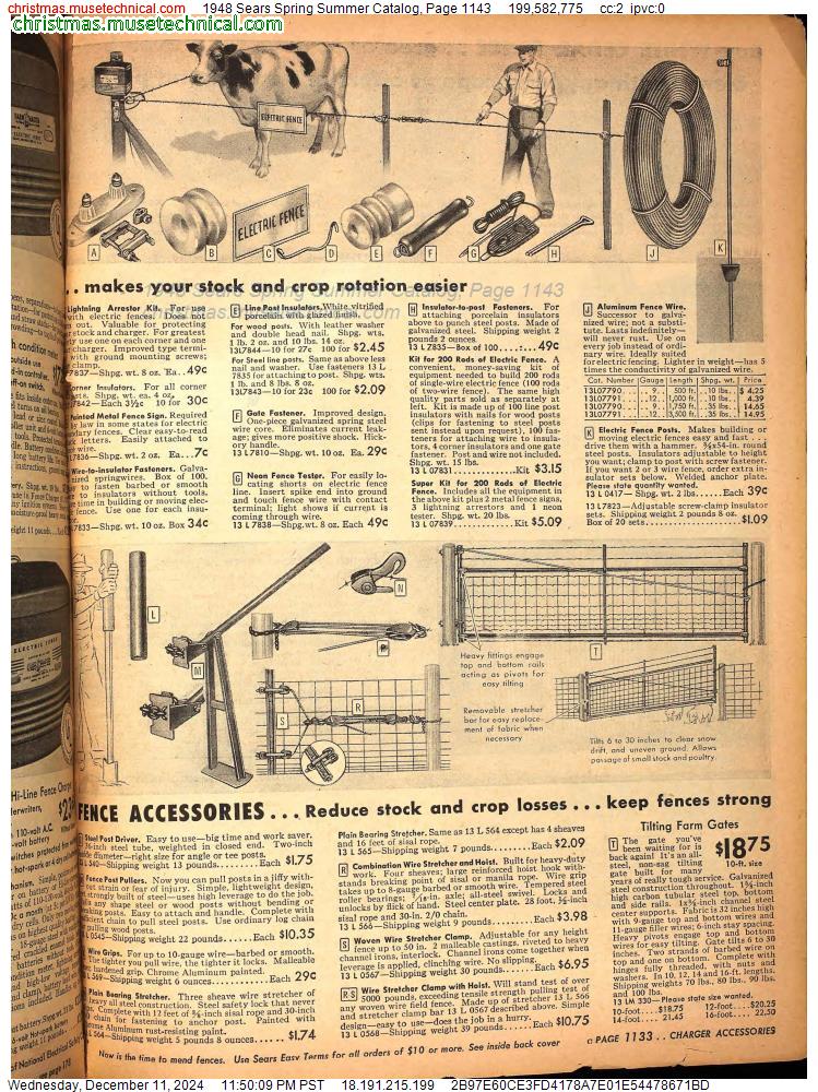 1948 Sears Spring Summer Catalog, Page 1143