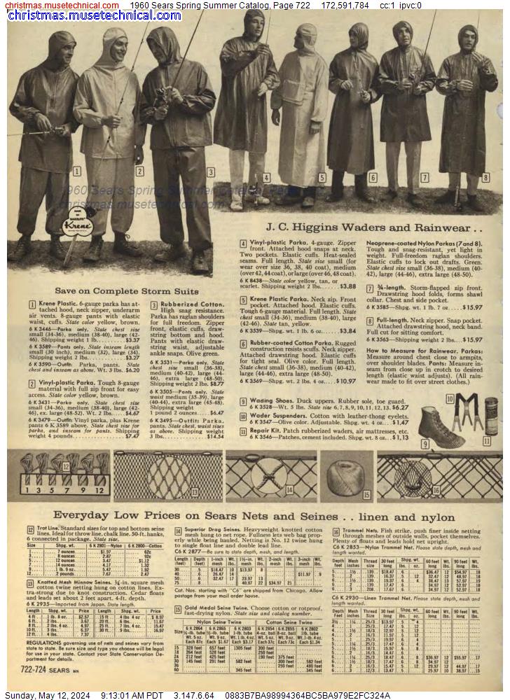 1960 Sears Spring Summer Catalog, Page 722