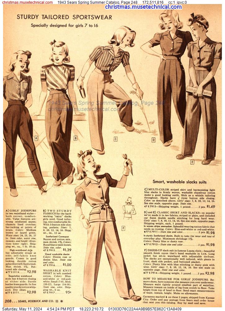 1943 Sears Spring Summer Catalog, Page 248