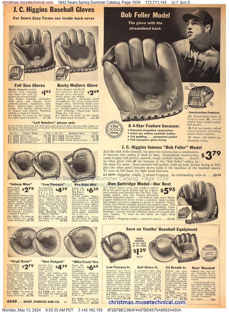 1942 Sears Spring Summer Catalog, Page 1039