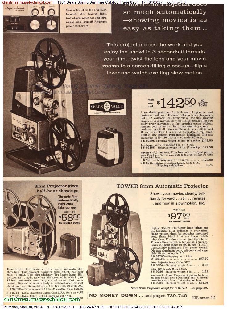 1964 Sears Spring Summer Catalog, Page 895