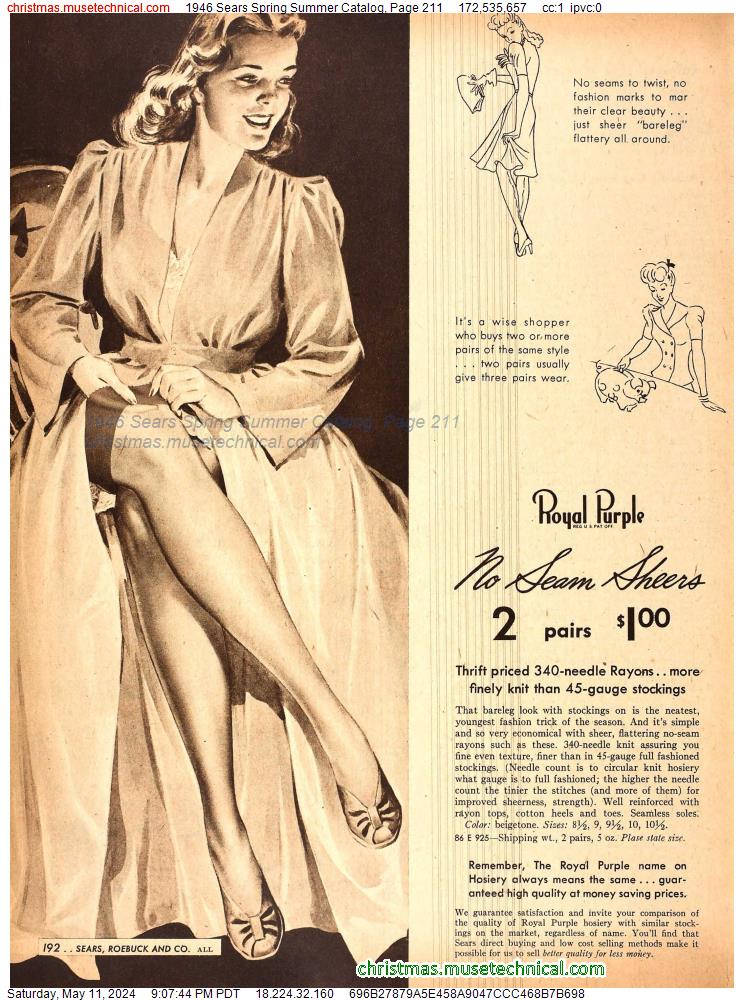 1946 Sears Spring Summer Catalog, Page 211