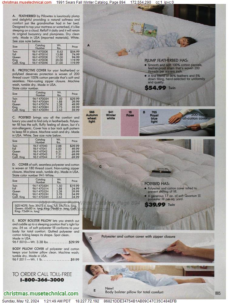 1991 Sears Fall Winter Catalog, Page 894
