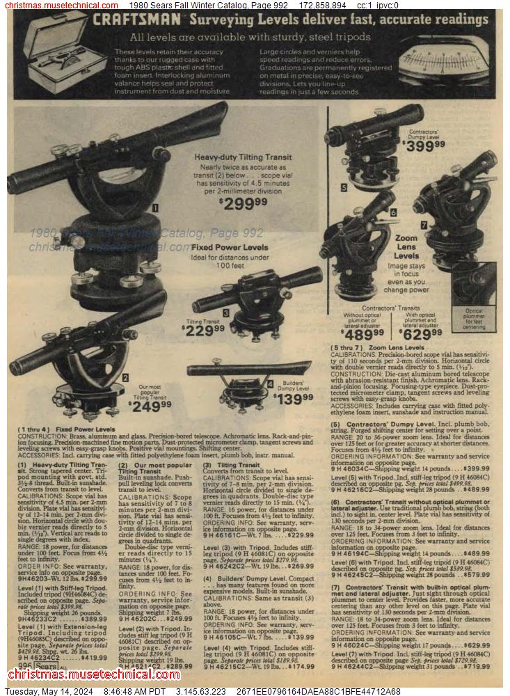 1980 Sears Fall Winter Catalog, Page 992