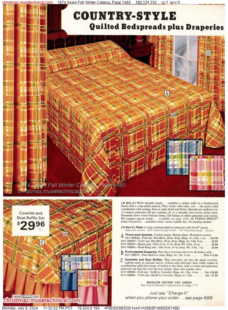 1974 Sears Fall Winter Catalog, Page 1460