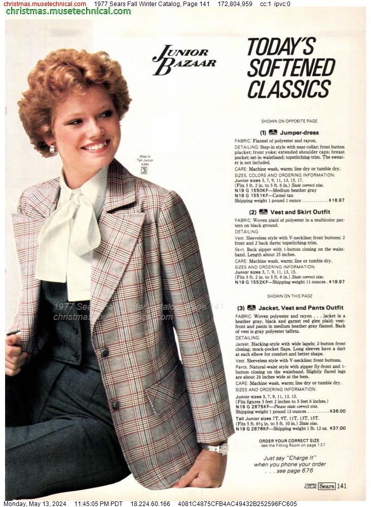 1977 Sears Fall Winter Catalog, Page 141