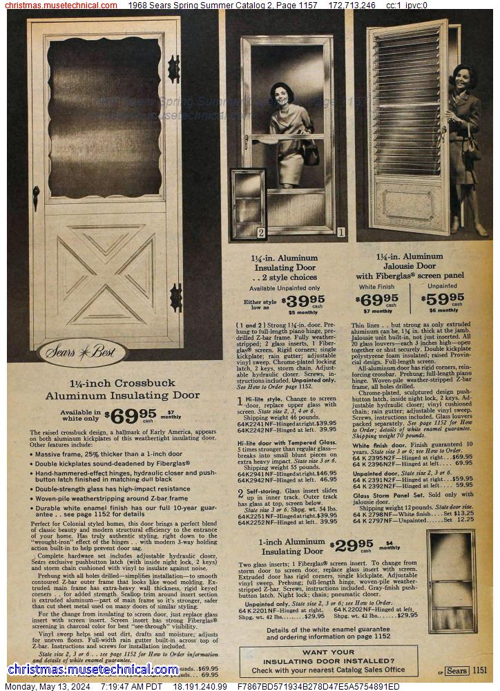 1968 Sears Spring Summer Catalog 2, Page 1157