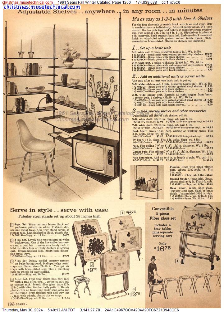 1961 Sears Fall Winter Catalog, Page 1260
