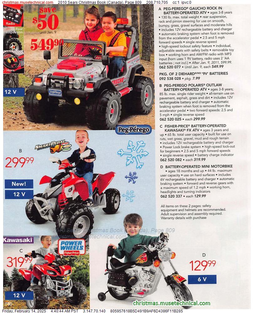 2010 Sears Christmas Book (Canada), Page 809