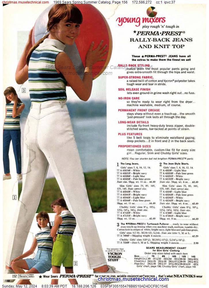 1969 Sears Spring Summer Catalog, Page 156