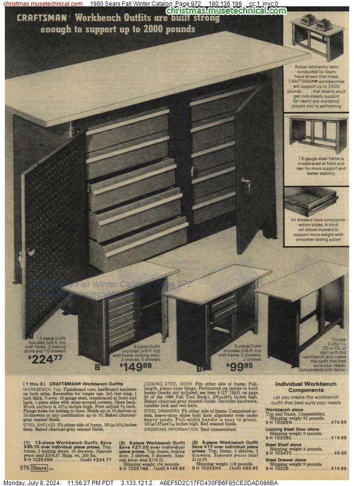 1980 Sears Fall Winter Catalog, Page 972